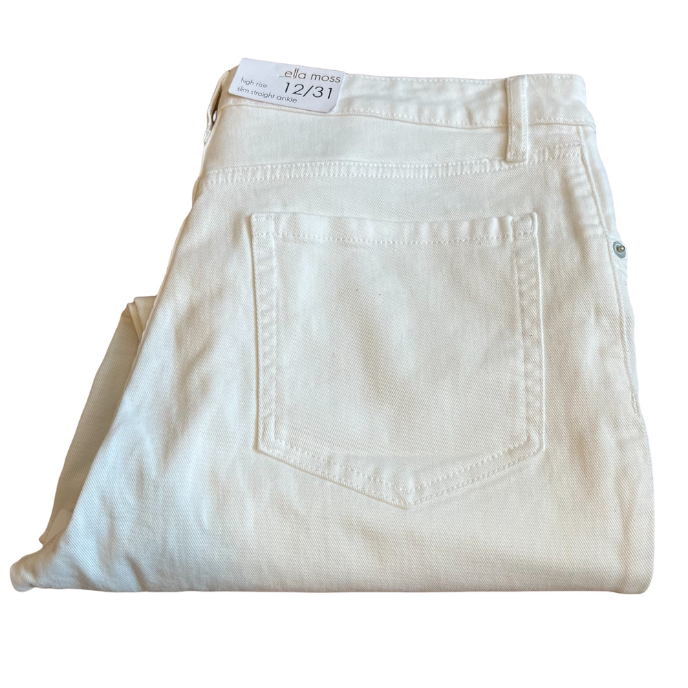 ELLA MOSS Ladies' High-Rise Jean NWOT (White, 12/31